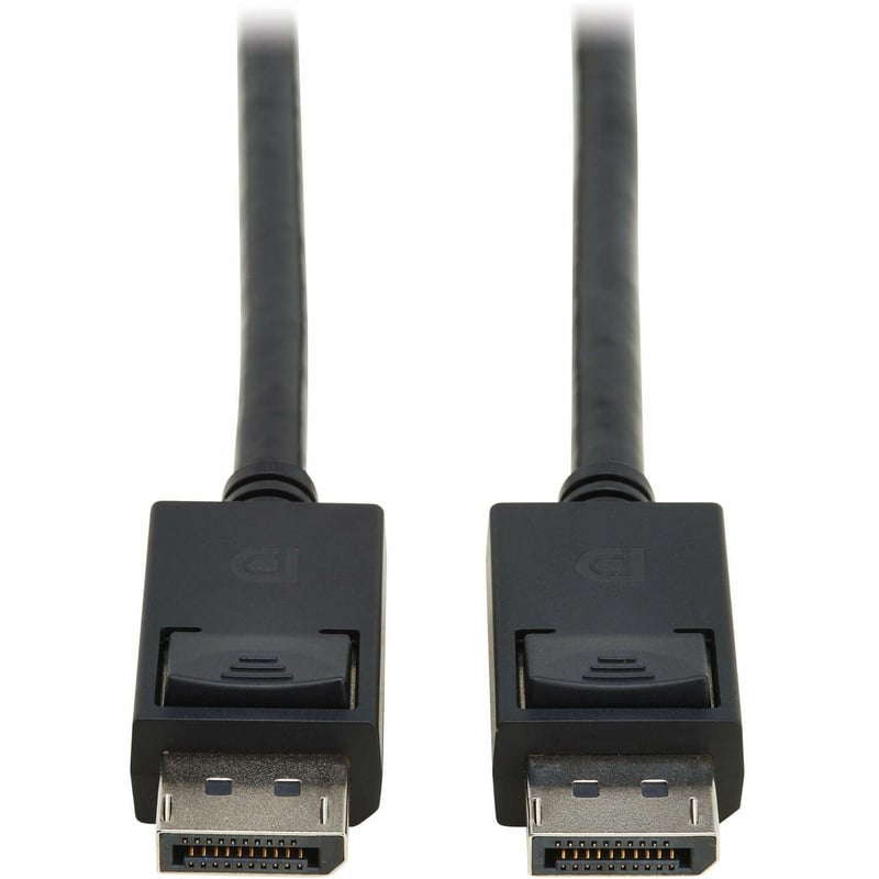 Eaton Tripp Lite Series DisplayPort 2.1 Cable with Latching Connectors (M/M), 8K 60 Hz, 40 Gbps, HDR, HBR3, MST, 4:4:4, HDCP 2.2, Black, 3 ft. (0.9 m) - Thumbnail 1