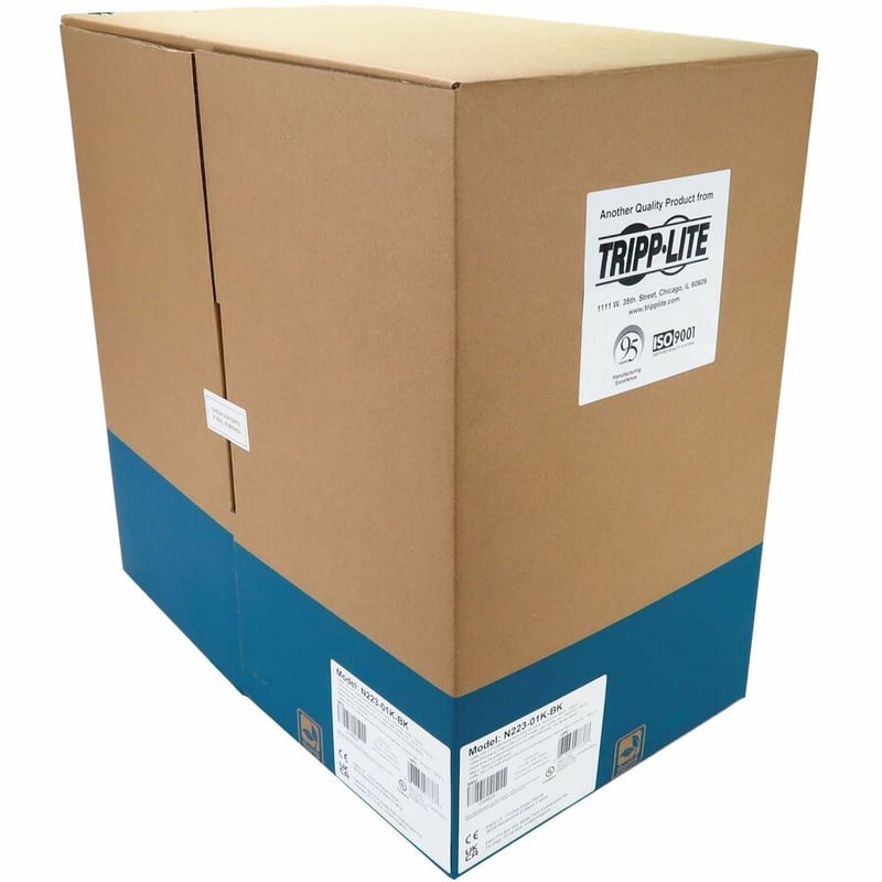 Eaton Tripp Lite Series Cat6a 10G Solid Core UTP Bulk Ethernet Cable, CMR Rated, Black, 1000 ft. (305 m) - Thumbnail 2
