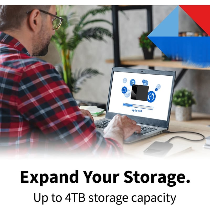 TOSHIBA CANVIO READY (B3) - 1TB - BLACK - Thumbnail 3