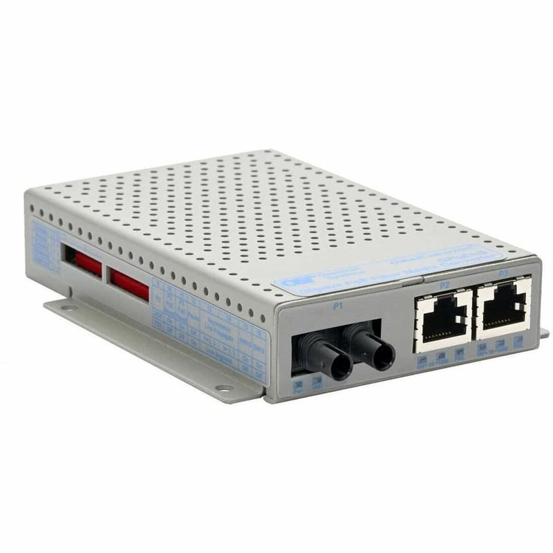 10/100/1000 2XRJ-45 POE 60W MED IA CONVERTER ST MM 850 550M AC US