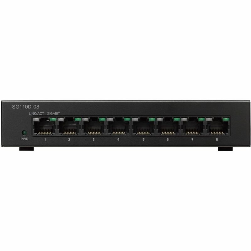 SG110D-08 8-PORT GIGABIT DESKTOP SWITCH REMANUFACTURED - Thumbnail 2