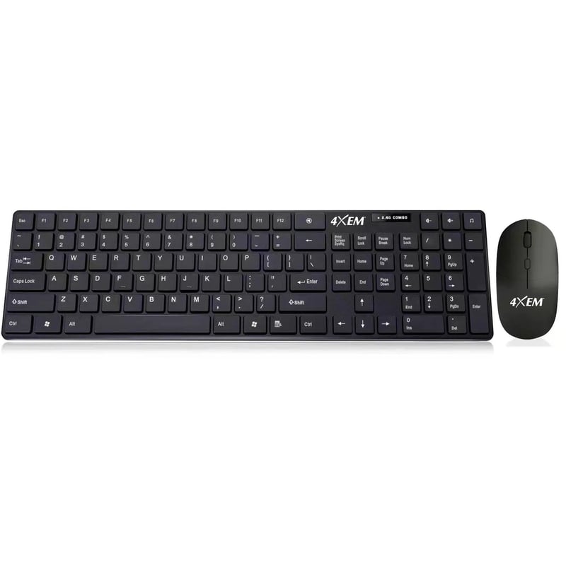 4XEM Wireless Mouse and Keyboard Combo - Thumbnail 1