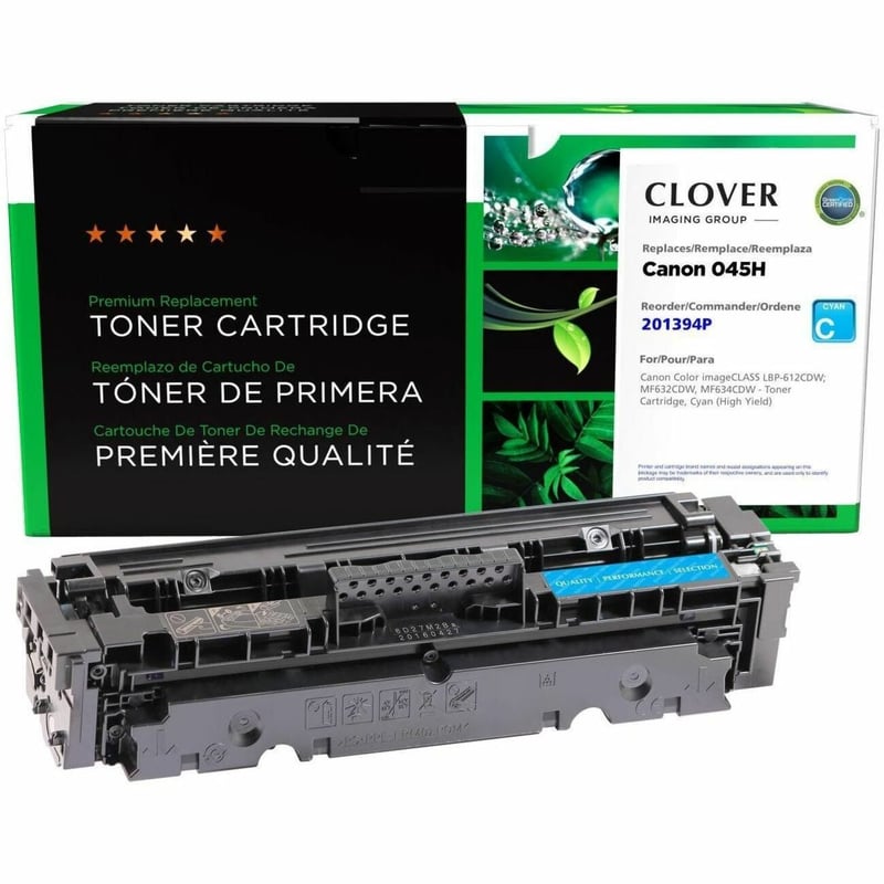 Clover Imaging Remanufactured High Yield Cyan Toner Cartridge for Canon 045H (1245C001) - Thumbnail 1