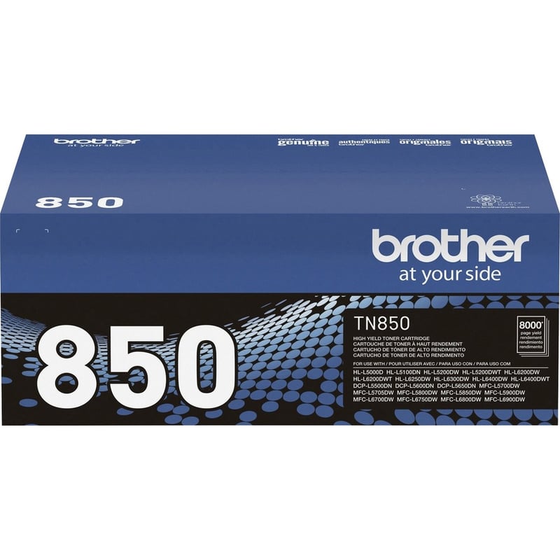 Brother Genuine TN850 High Yield Mono Laser Black Toner Cartridge - Thumbnail 2