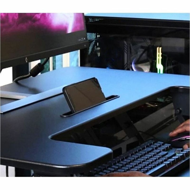 MONOPRICE HEIGHT ADJUSTABLE GAS-SPRING DUAL HANDLE SIT-STAND 36-INCH WORKSTATION - Thumbnail 3