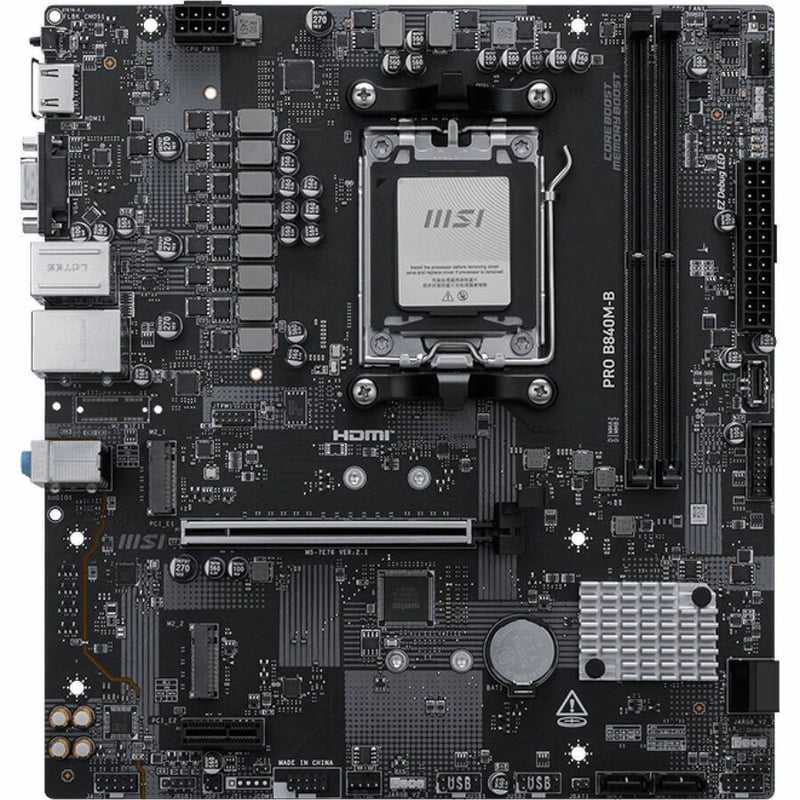 PRO B840M-B MOTHERBOARD AMD AM5 DDR5 128GB - Thumbnail 2