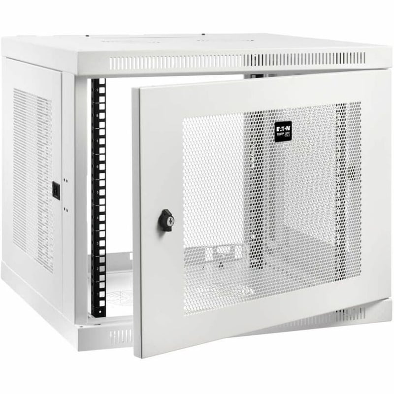 Tripp Lite by Eaton SmartRack 9U Low-Profile Switch-Depth-Plus Wall-Mount Mini Rack Enclosure White - Thumbnail 4