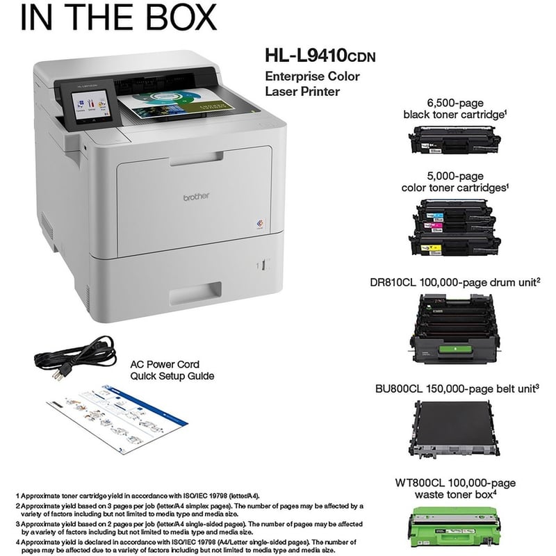 Brother HL-L9410CDN Enterprise Color Laser Printer with Fast Printing, Large Paper Capacity, and Advanced Security Features - Thumbnail 3