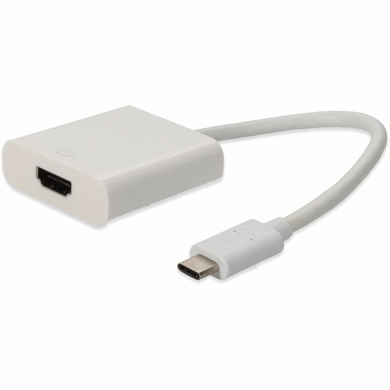 AddOn USB 3.1 (C) Male to HDMI Female White Adapter - Thumbnail 1