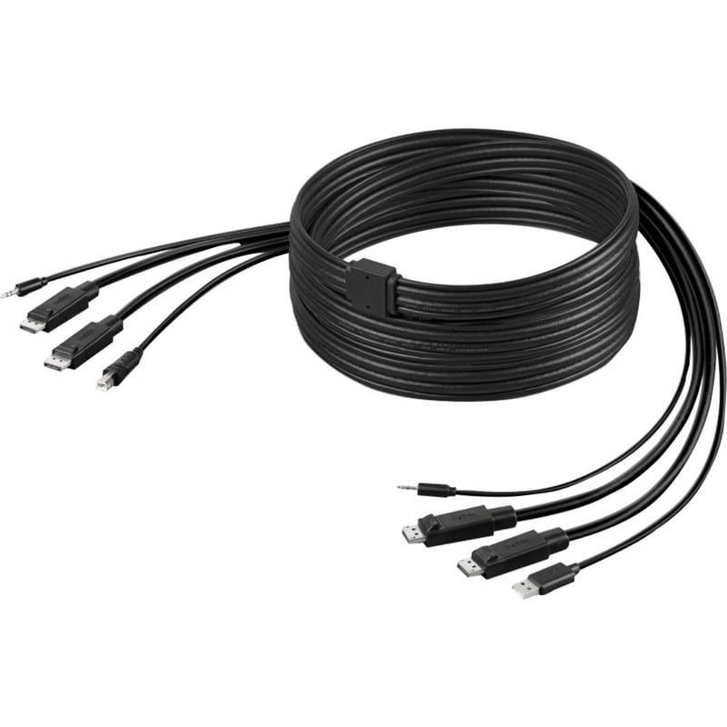 Belkin Dual-Head DisplayPort to DisplayPort KVM Combo Cable - Thumbnail 1