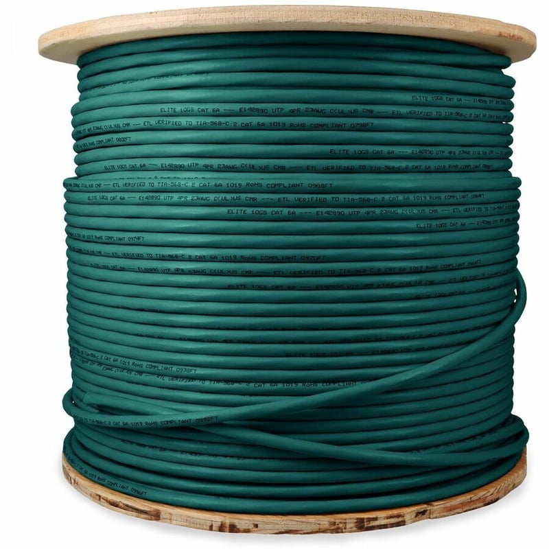 AddOn 1000ft Non-Terminated Green Cat6A UTP PVC Copper Patch Cable - Thumbnail 3