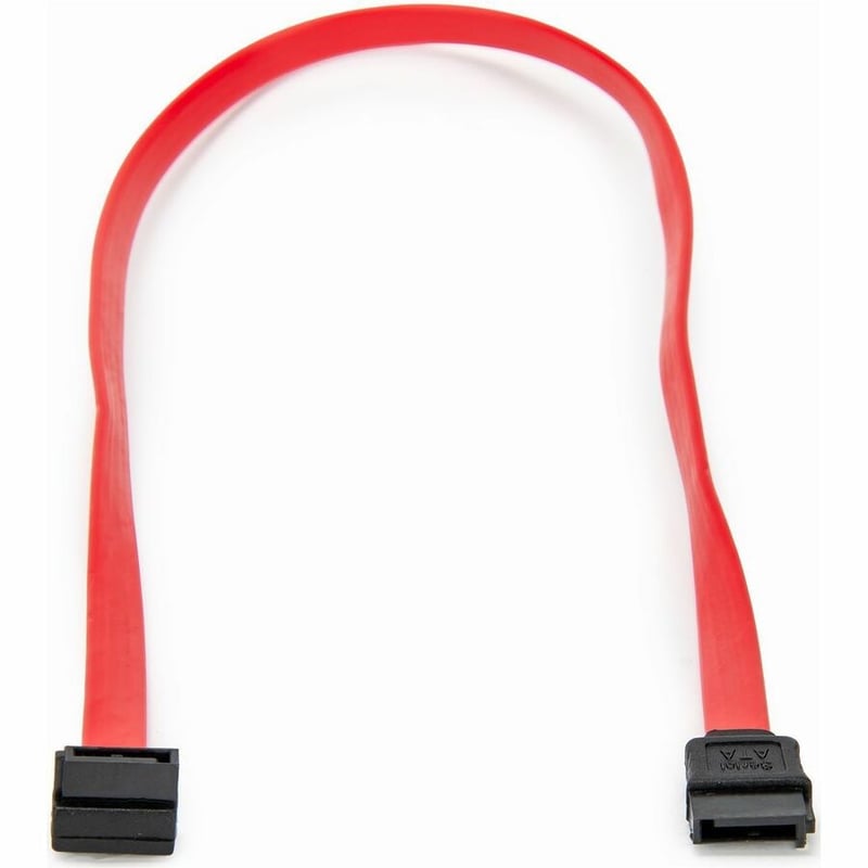 18IN (46CM) SATA TO RIGHT ANGLE SATA 3.0 6GBPS BANDWIDTH F/F- RED - Thumbnail 2