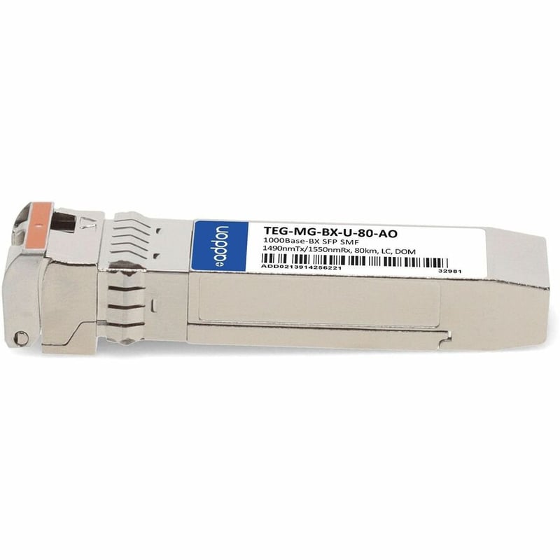 AddOn TRENDnet® TEG-MG-BX-U-80 Compatible TAA 1000Base-BX SFP Transceiver (SMF, 1490nmTx/1550nmRx, 80km, LC, DOM) - Thumbnail 2