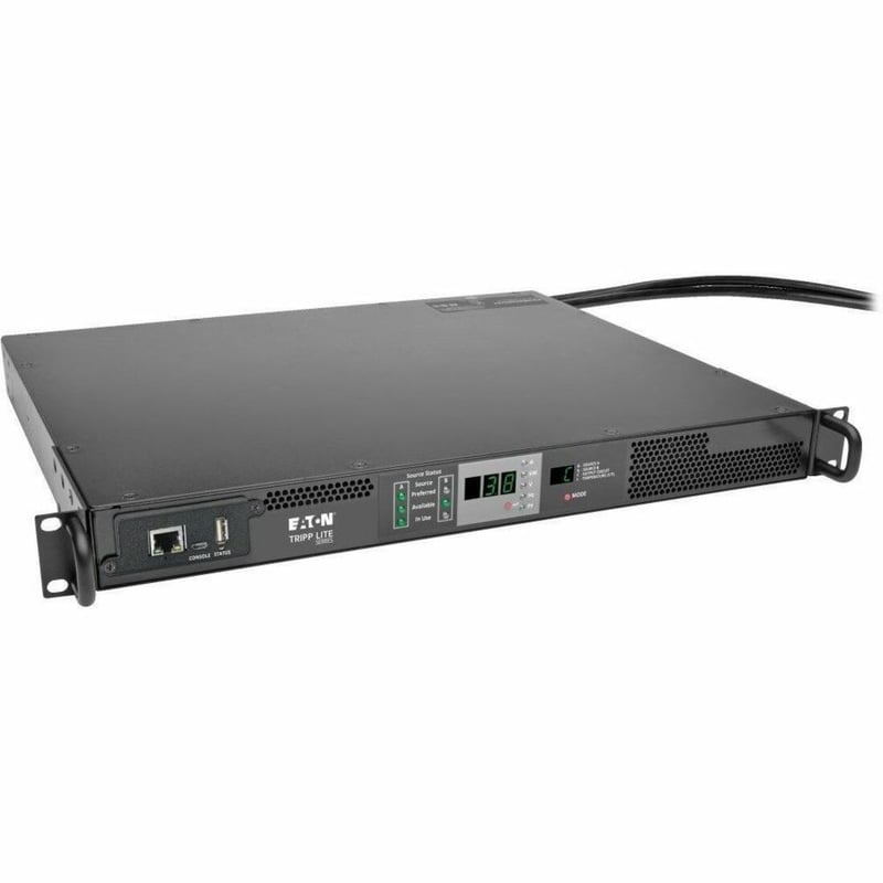 Tripp Lite by Eaton PDU 3.8kW Single-Phase Monitored Automatic Transfer Switch PDU 2 200-240V 16A L6-20P Inputs 1 L6-20R Outlet 1U - Thumbnail 1