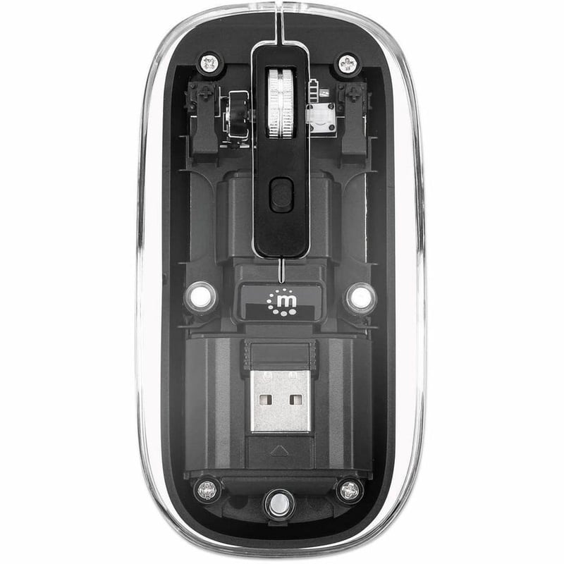 Manhattan Transparent Rechargeable Wireless USB Mouse - Thumbnail 3