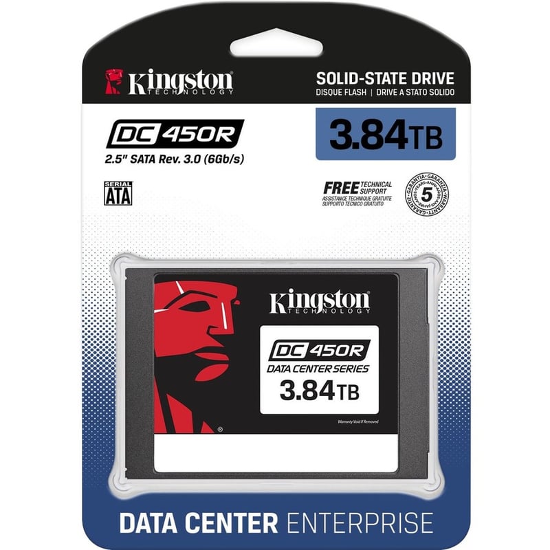Kingston DC450R 3.84 TB Solid State Drive - 2.5" Internal - SATA (SATA/600) - Read Intensive - Thumbnail 3