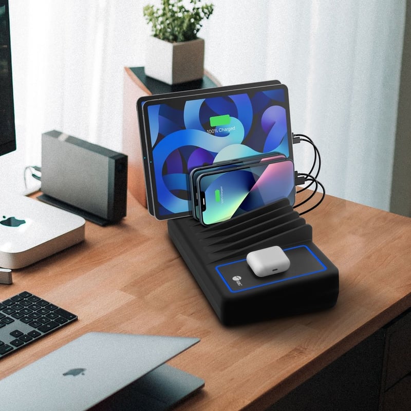 SIIG 10-Port USB-A/C & Wireless Charging Station - 150W - Thumbnail 5