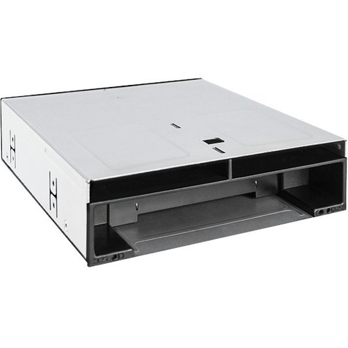 Icy Dock FlexiDOCK MB095SP-B Drive Enclosure for 5.25" SATA/600 - Serial ATA/600 Host Interface Internal - Black, Silver - Thumbnail 1