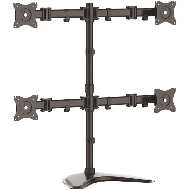 StarTech.com Quad Monitor Stand, Crossbar, Steel, Monitors up to 27" (17.6lb/8kg), VESA Monitor, Computer Monitor Stand, Monitor Arm - Thumbnail 1