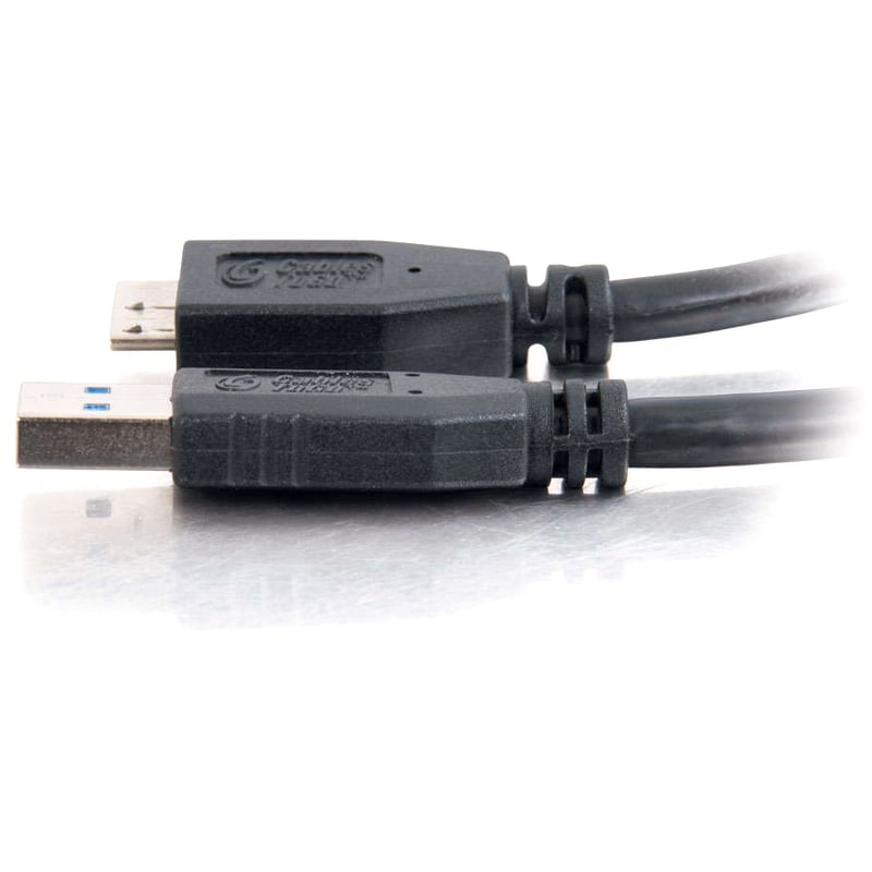 1M USB 3.0 AM-MICRO BM CBL BLK - Thumbnail 4