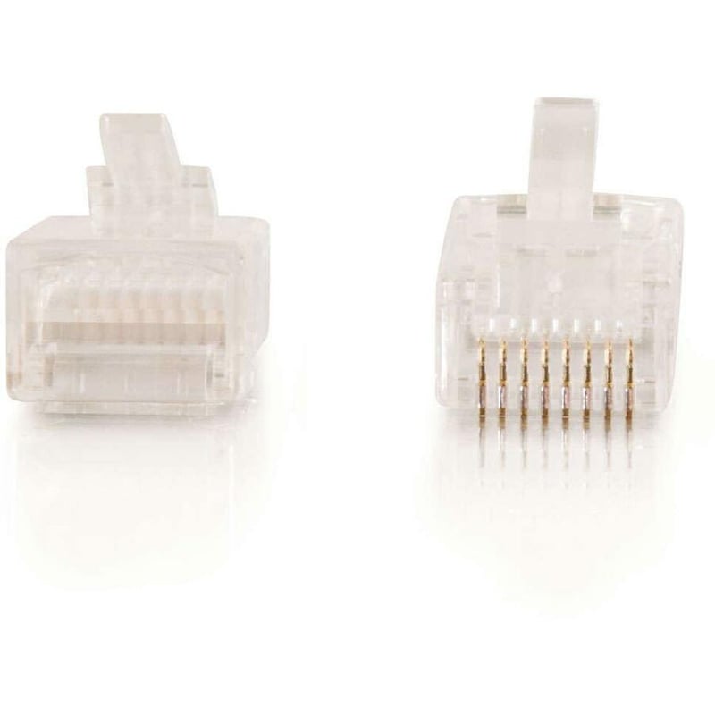 RJ45 CAT5E MODULAR PLUG 50PK TAA, MODULAR PLUGS DESIGNED TO TERMINATE EITHER ST - Thumbnail 2