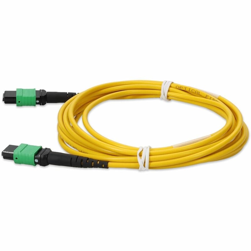 AddOn 4m MPO/APC (Male) to MPO/APC (Male) Yellow OS2 OFNR (Riser-Rated) 16-Strand SMF Fiber Patch Cable - Thumbnail 2