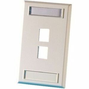 Ortronics Single Gang Keystone Faceplate, 2 Port, WM Ivory