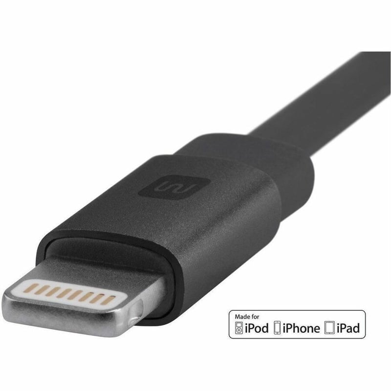MONOPRICE CABERNET SERIES APPLE MFI CERTIFIED FLAT LIGHTNING TO USB CHARGE AND S - Thumbnail 3