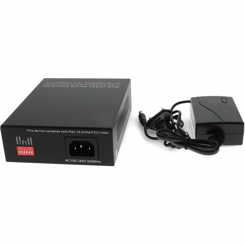 AddOn 10/100/1000Base-TX(RJ-45) to Open SFP Port POE Media Converter - Thumbnail 4