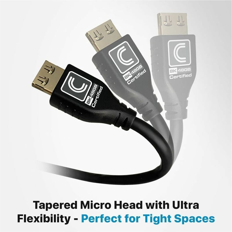 Comprehensive MicroFlex Pro AV/IT Integrator Series Active Ultra High Speed 8K 48G HDMI Cable with ProGrip Jet Black 25ft - Thumbnail 5