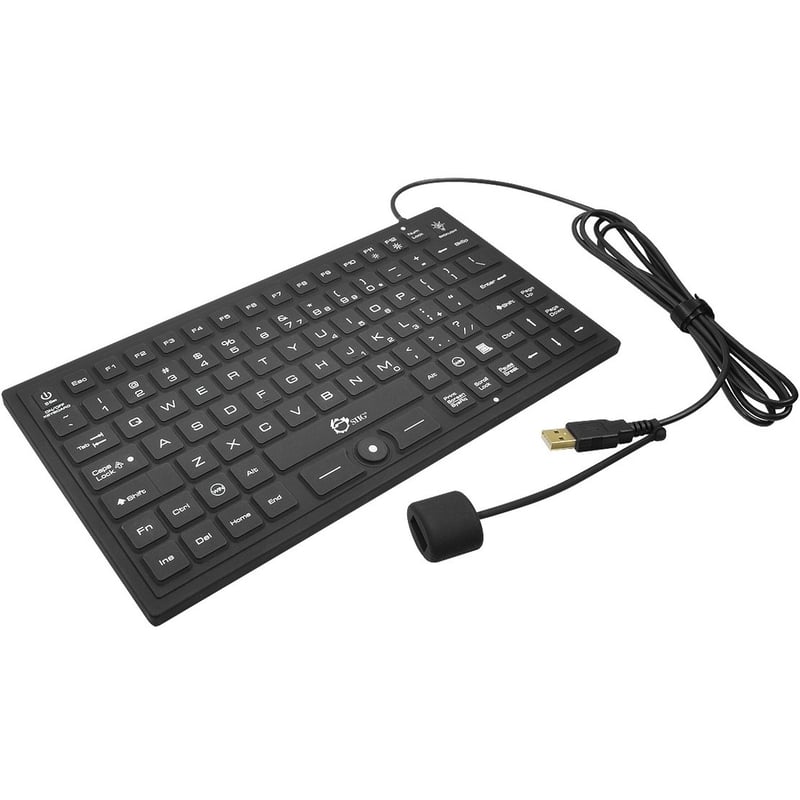 SIIG Industrial/Medical Grade Washable Backlit Keyboard with Pointing Device - Thumbnail 1