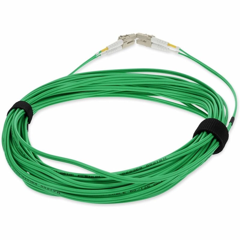 AddOn 4m LC to LC Green OM4 Duplex OFNP (Plenum-Rated) TAA Fiber Patch Cable - Thumbnail 4
