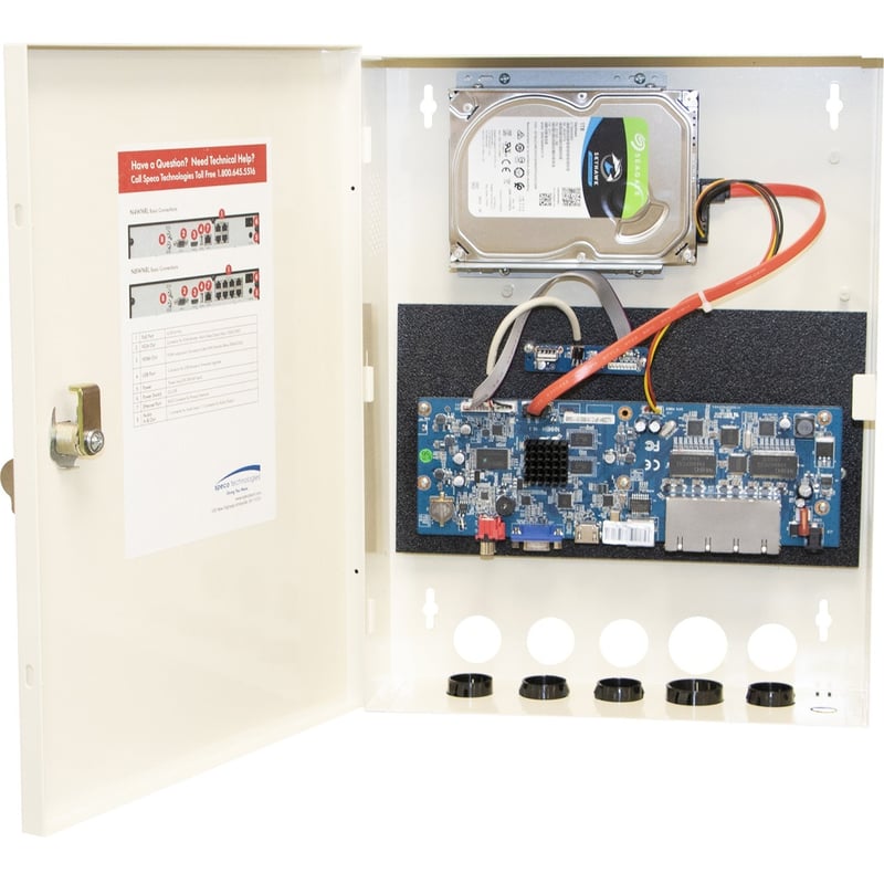 Speco 4 Channel NVR with 4 Built-In PoE Ports - 8 TB HDD