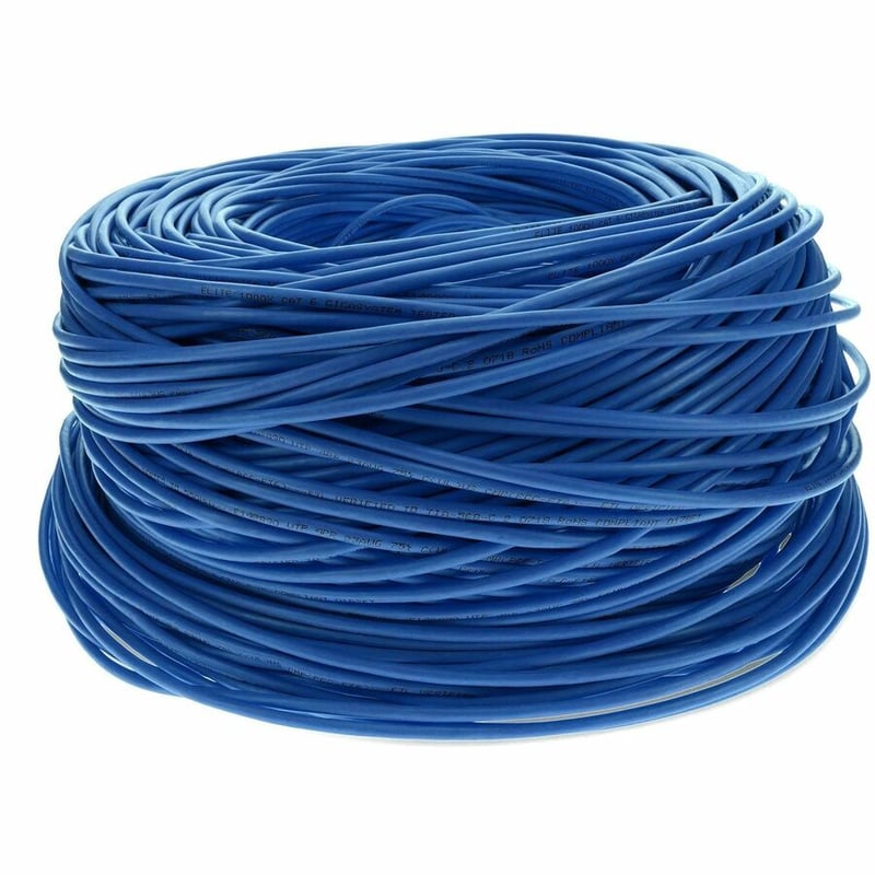 AddOn 500ft Blue CAT 6 PVC Ethernet Cable Snagless Bubble Boot RJ-45 M/M - Thumbnail 2