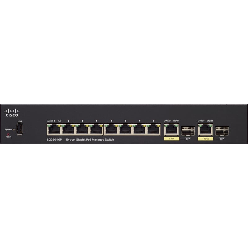 CISCOSG350-10P10-PRTGIGABITPOEMNGDSWITCH REMANUFACTURED - Thumbnail 4