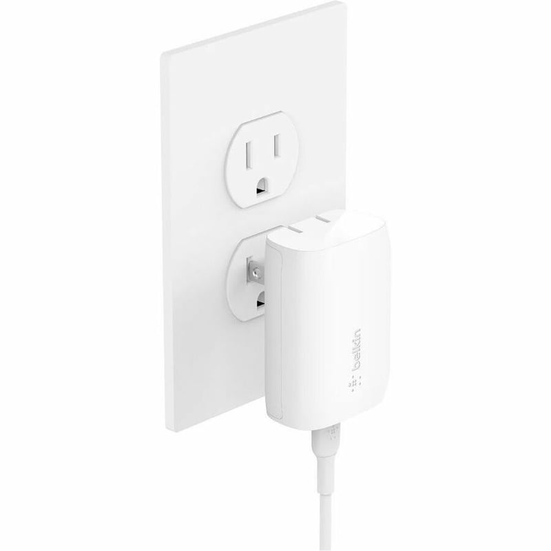Belkin 30W USB-C PD 3.0 PPS Wall Charger + 3.3ft USB-C to USB-C Cable - Fast Charging - White - Thumbnail 5