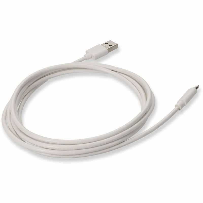 AddOn 2.0m (6.6ft) USB 2.0 (A) Male to Lightning Male Sync and Charge White Cable - Thumbnail 5