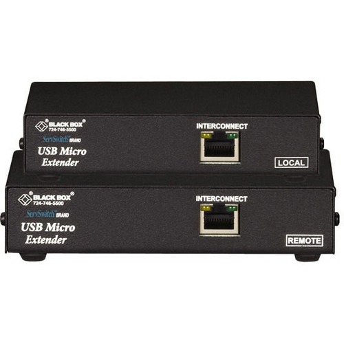 Black Box Micro KVM Extender - VGA, USB, Single-Access, CATx - Thumbnail 1
