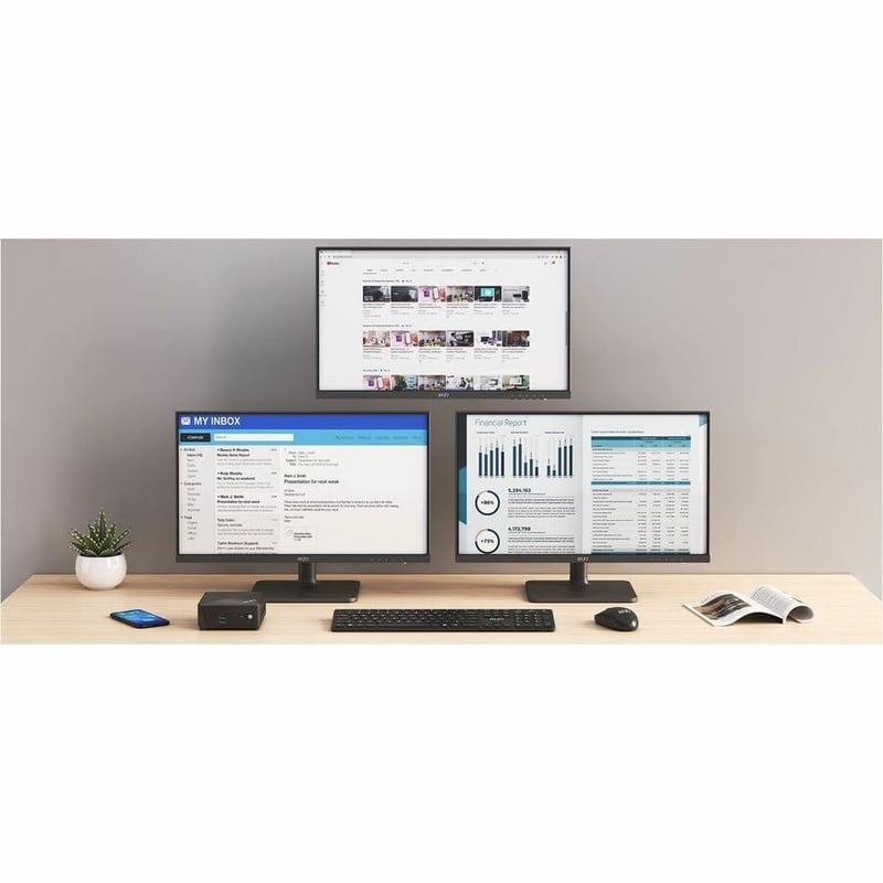MSI Cubi N ADL Cubi N ADL S-054BUS Barebone System - Mini PC - Socket BGA-1264 - 1 x Intel N-series N200 Quad-core (4 Core) - Thumbnail 4