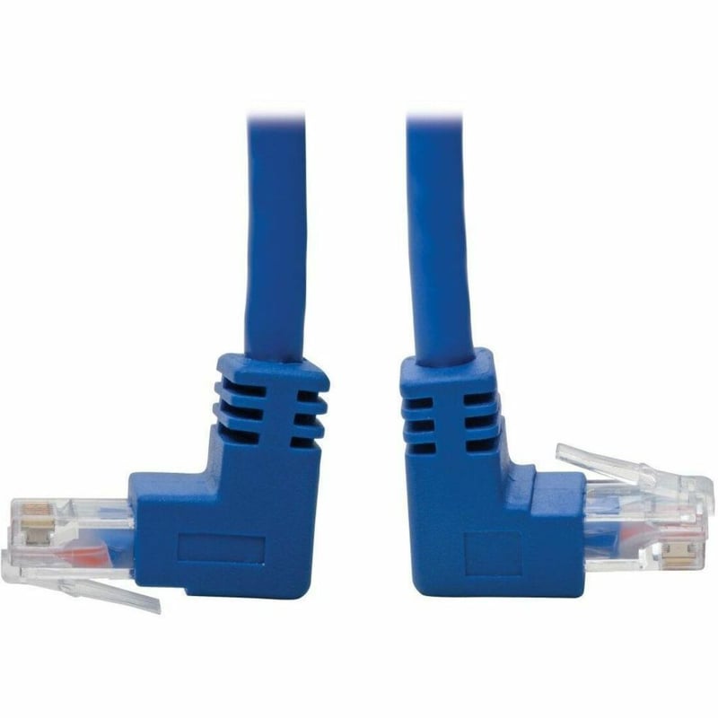Tripp Lite by Eaton Up/Down-Angle Cat6 Gigabit Molded UTP Ethernet Cable (RJ45 Up-Angle M to RJ45 Down-Angle M) Blue 4 ft. (1.22 m) - Thumbnail 1