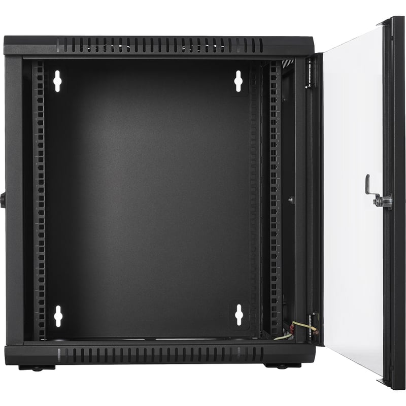 V7 12U Rack Wall Mount Glass Door Enclosure - Thumbnail 2
