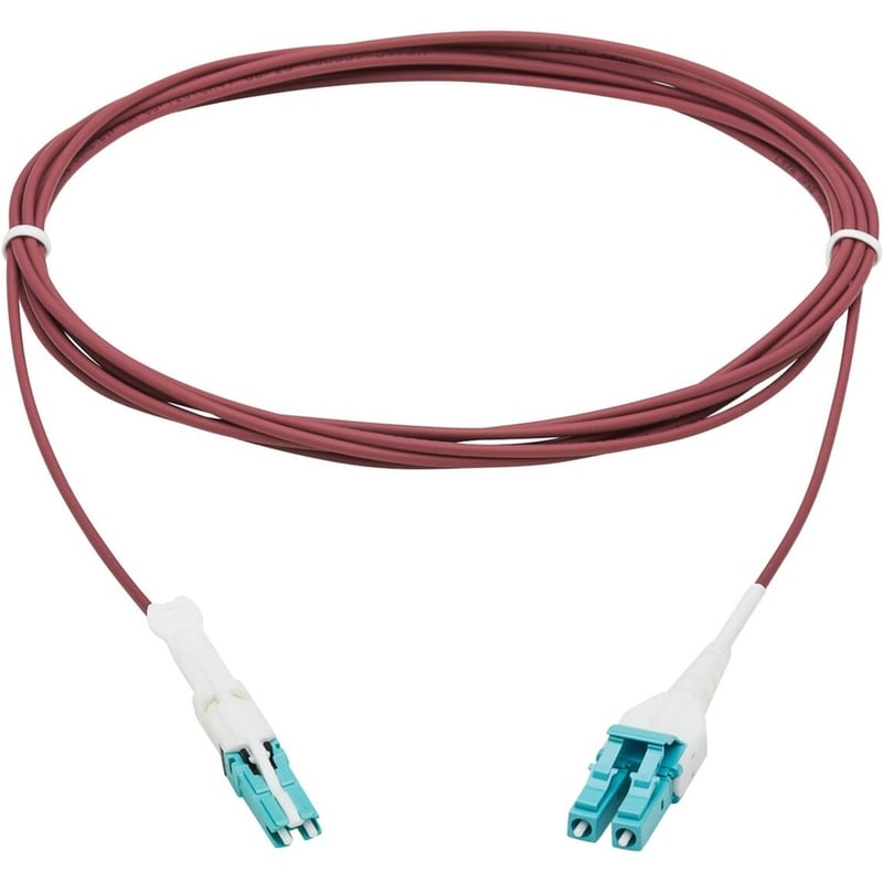 Eaton Tripp Lite Series 400G Duplex Multimode 50/125 OM4 Fiber Optic Cable (CS-PC/LC-PC), Round LSZH Jacket, Magenta, 5 m - Thumbnail 2