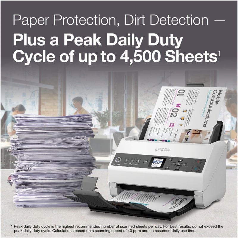 Epson DS-730N Sheetfed Scanner - 600 dpi Optical - Thumbnail 5