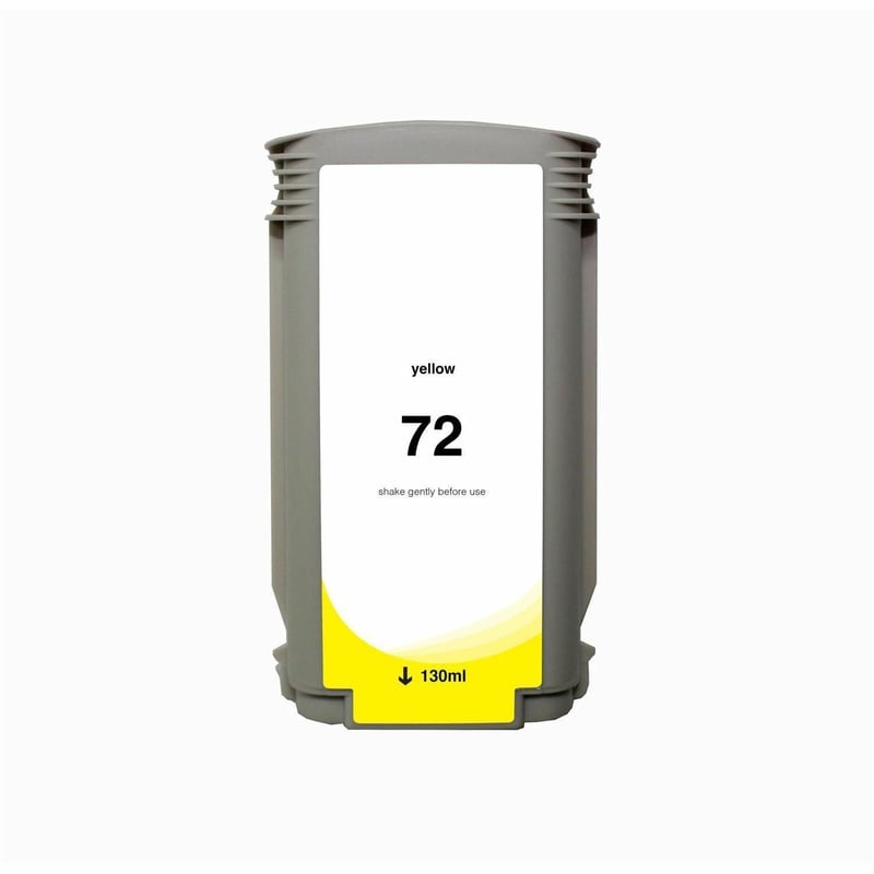 WF Non-OEM New High Yield Yellow Wide Format Ink Cartridge for HP 72 (C9373A) - Thumbnail 1