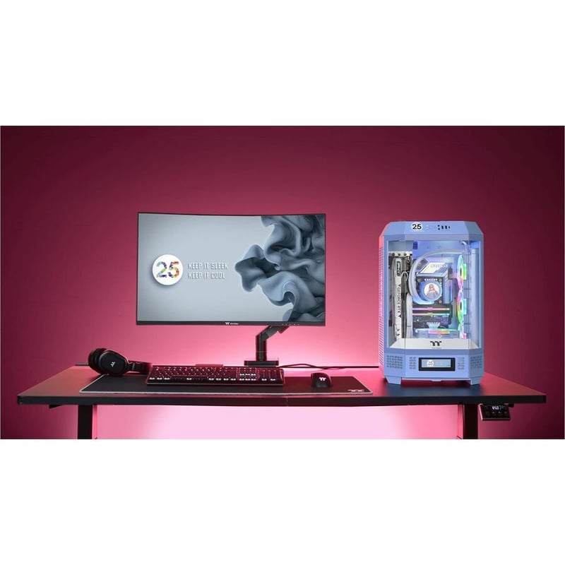 Thermaltake The Tower 300 Hydrangea Blue Micro Tower Chassis - Thumbnail 3