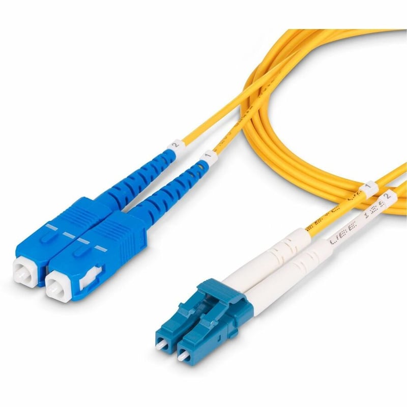 StarTech.com 1m (3ft) LC to SC (UPC) OS2 Single Mode Duplex Fiber Optic Cable, 9/125m, 10G, LSZH Fiber Patch Cord - Thumbnail 2