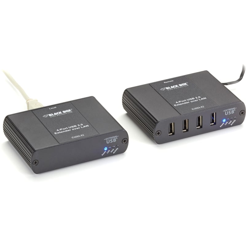Black Box USB 2.0 Extender - CATx/LAN, 4-Port - Thumbnail 1