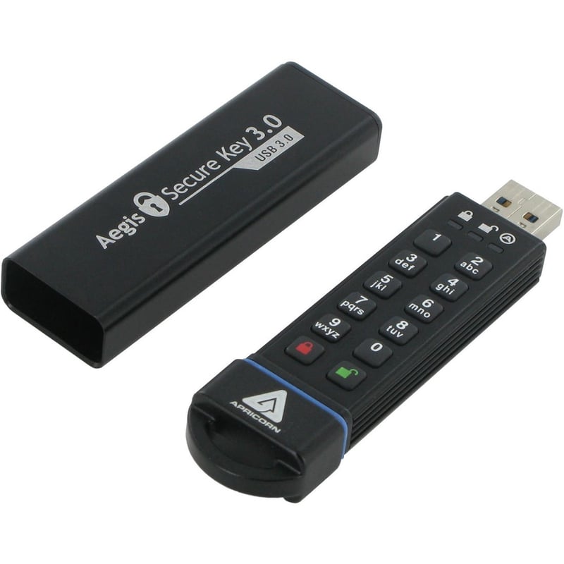 Apricorn 16GB Aegis Secure Key USB 3.0 Flash Drive - Thumbnail 1