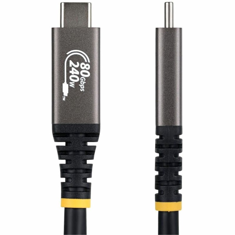 1.5FT USB4 CABLE BLACK USB-IF CERTIFIED 8K120/DP2.1/240W/80GBPS - Thumbnail 4