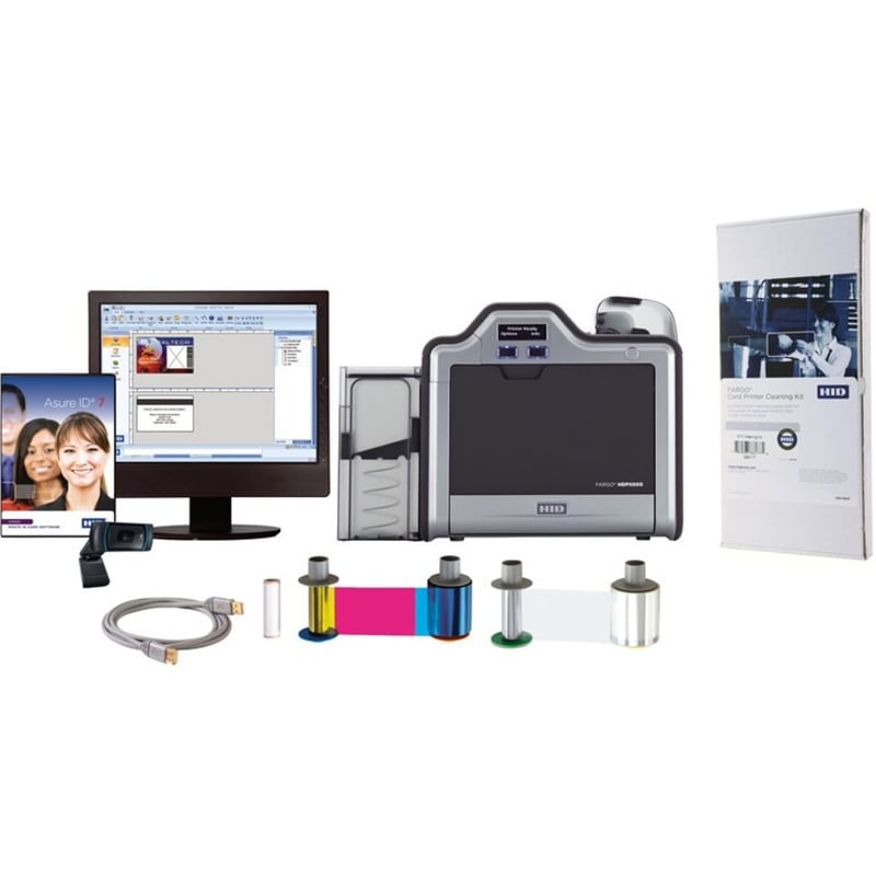 Fargo HDP5000 Single Sided Desktop Dye Sublimation/Thermal Transfer Printer - Color - Card Print - USB - USB Host - Thumbnail 5